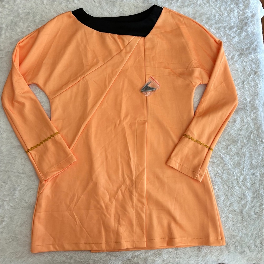 Star Trek Cosplay Halloween Costume Women Small Orange Dress NWOT